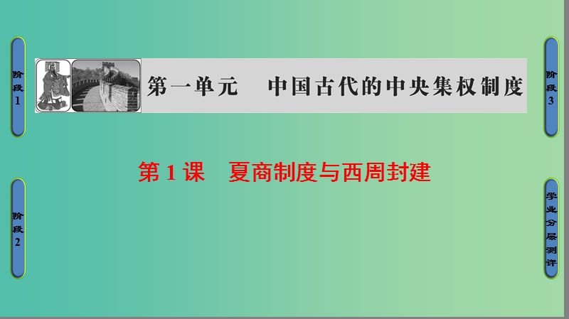 高中历史 第1单元 中国古代的中央集权制度 第1课 夏商制度与西周封建课件 岳麓版必修1.ppt_第1页