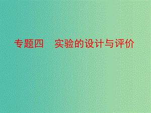 中考化學 第二部分 專題突破 強化訓練 專題四 實驗的設計與評價課件 （新版）魯教版.ppt