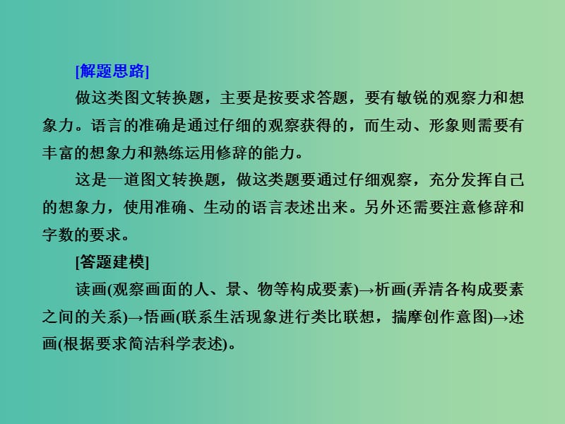 高考语文大二轮复习 板块五 专题五 图文转换课件.ppt_第3页