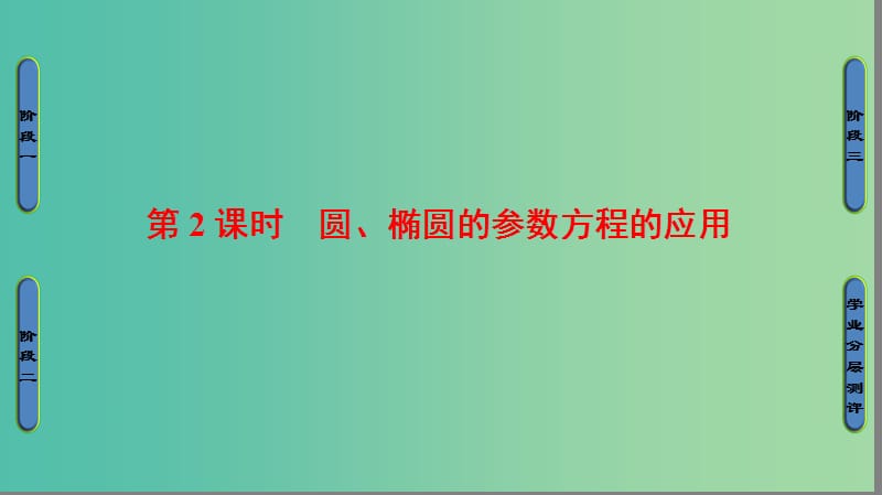 高中数学4.4参数方程3参数方程的应用2圆椭圆的参数方程的应用课件苏教版.ppt_第1页