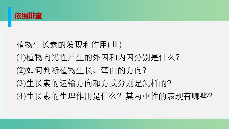 高考生物大二轮总复习 增分策略 专题七 必考点19“生长靠我”的生长素课件.ppt_第2页