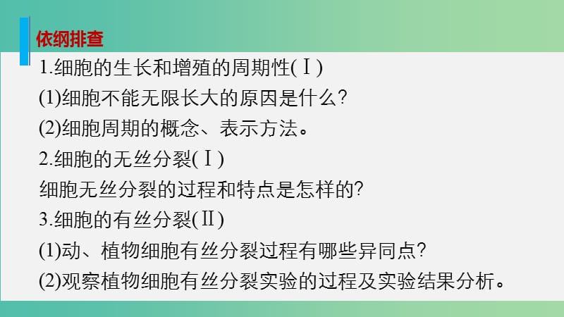 高考生物大二轮总复习 增分策略 专题三 必考点8“动态有序”的细胞增殖课件.ppt_第2页