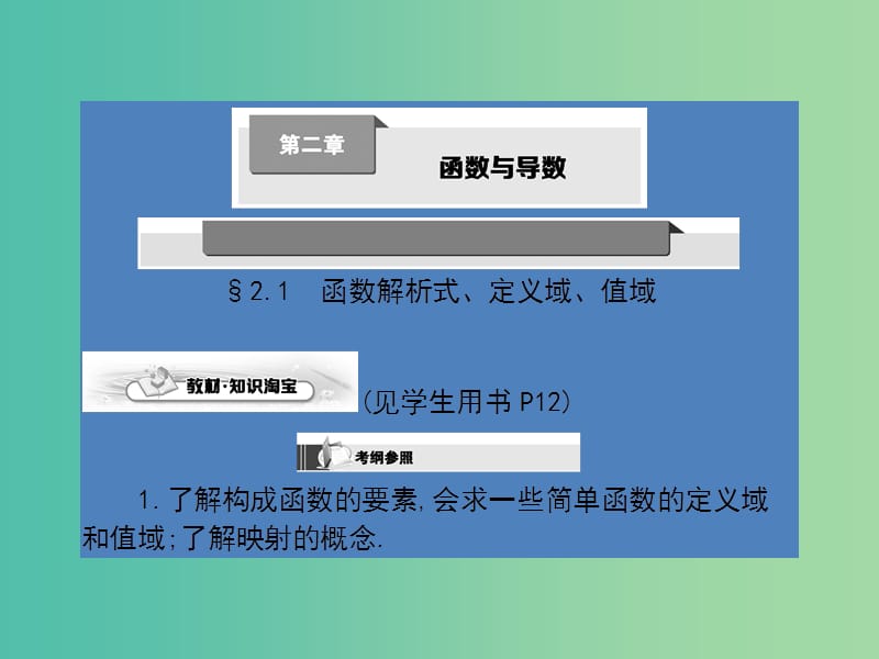 高考数学第一轮复习 第二章 函数与导数课件 理 北师大版.ppt_第1页