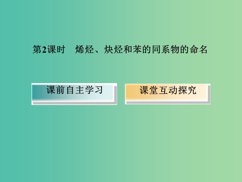 高中化学 1.3.2 烯烃、炔烃和苯的同系物的命名课件 新人教版选修5.ppt_第3页