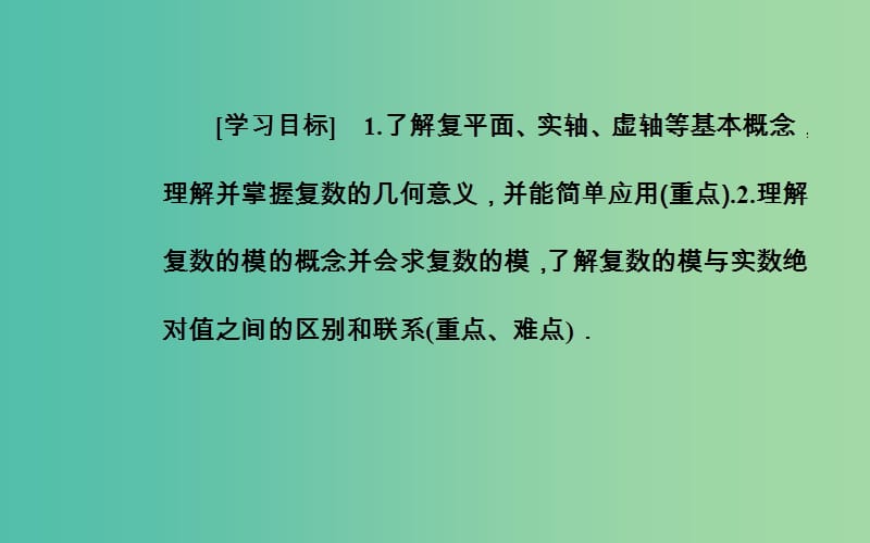 高中数学 第三章 数系的扩充与复数的引入 3.1-3.1.2 复数的几何意义课件 新人教A版选修1-2.ppt_第3页