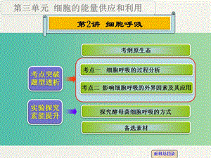 高考生物一輪復(fù)習(xí) 第三單元 第2講 細(xì)胞呼吸課件.ppt