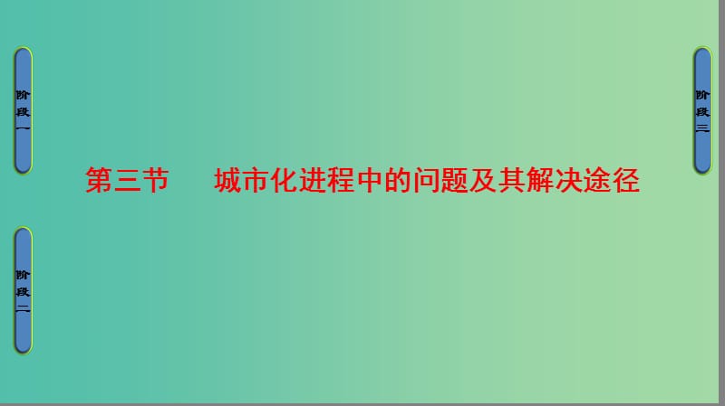 高中地理 第1单元 城乡聚落发展与城市化 第3节 城市化进程中的问题及其解决途径课件 鲁教版选修4.ppt_第1页