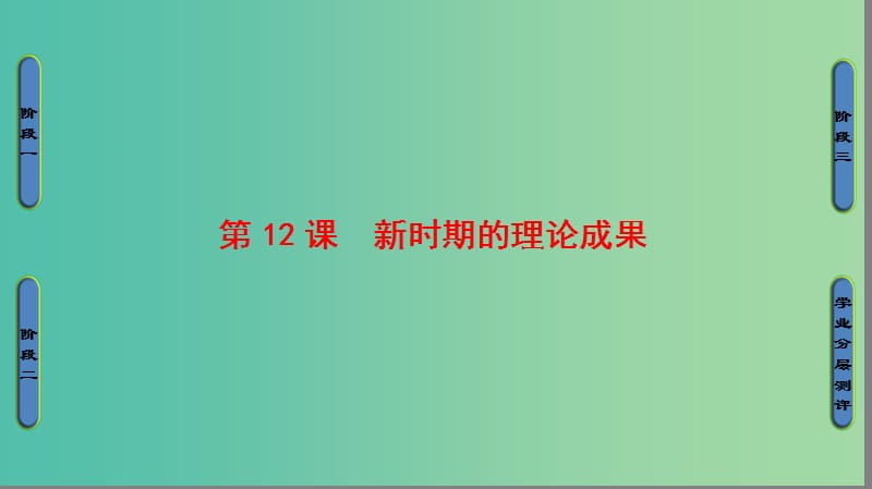 高中历史第4单元20世纪以来中国的重大思想理论成果第12课新时代的理论成果课件北师大版.ppt_第1页