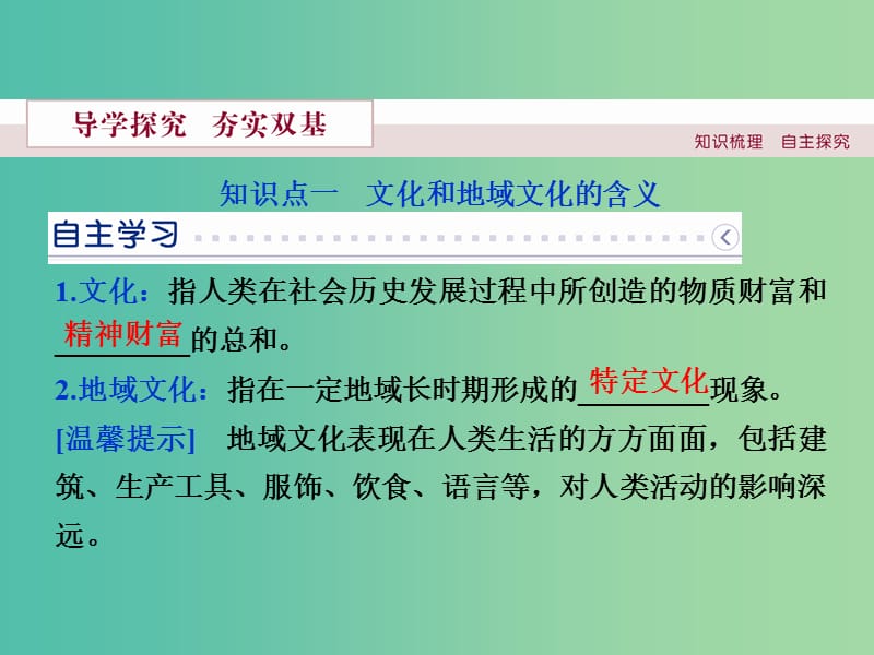 高中地理 第一章 人口与环境 第四节 地域文化与人口课件 湘教版必修2.ppt_第3页