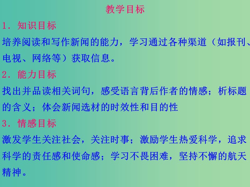 高中语文 4.12.1 飞向太空的航程课件 新人教版必修1.ppt_第2页