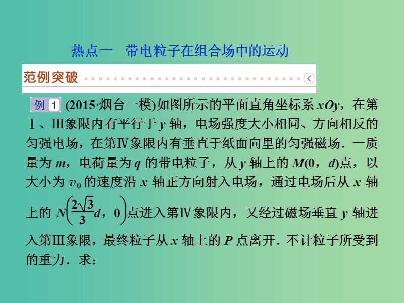 高考物理二轮复习 第一部分 考前复习方略 专题九 带电粒子在复合场中的运动课件.ppt_第2页