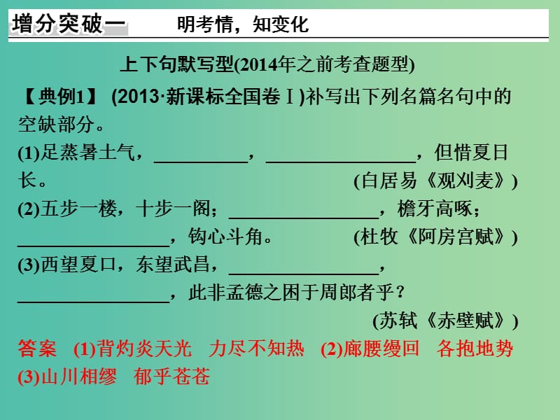 高考语文二轮复习 第二部分 古代诗文阅读 专题三 名篇名句默写课件.ppt_第2页