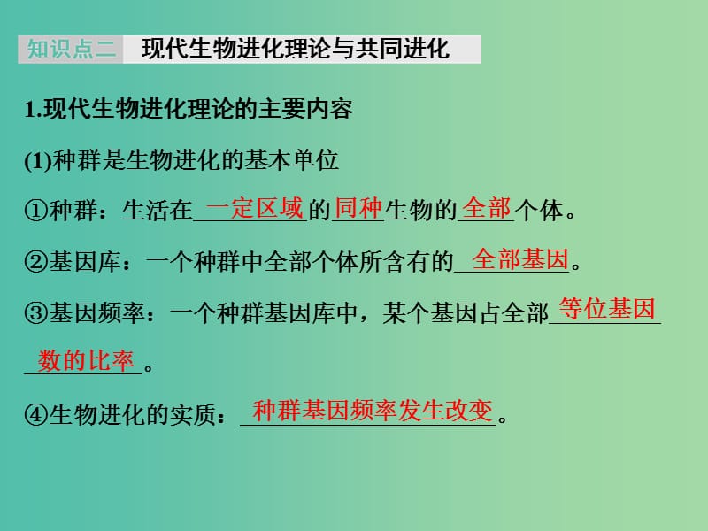 高考生物 第六单元 专题十三 生物的进化课件.ppt_第3页