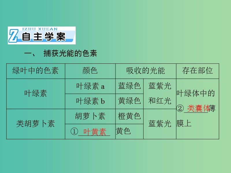 高考生物一轮总复习 第5章 第4节 能量之源 光与光合作用课件（必修1）.ppt_第2页