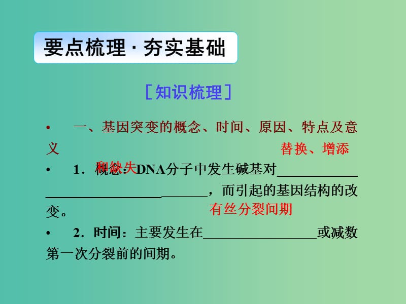 高考生物一轮总复习 第七单元 第一讲 生物的变异课件.ppt_第3页