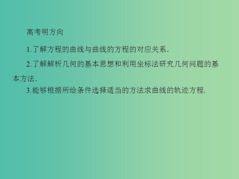 高考数学一轮总复习 8.8曲线与方程课件.ppt_第3页