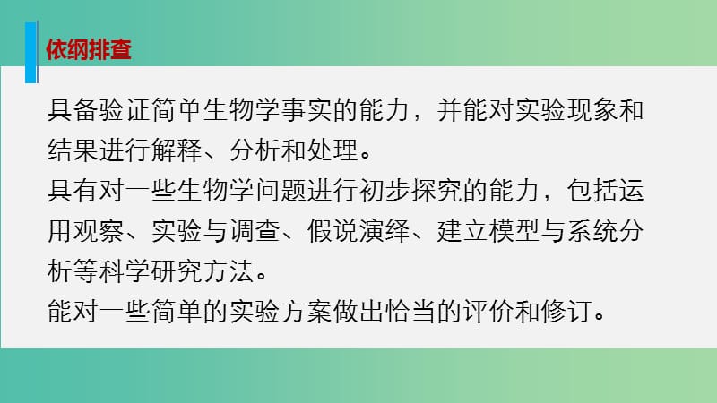 高考生物大二轮总复习 增分策略 专题十一 必考点28“环环相扣”的实验探究课件.ppt_第2页