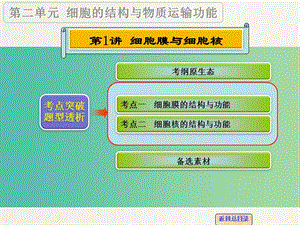 高考生物一輪復習 第二單元 第1講 細胞膜與細胞核課件.ppt