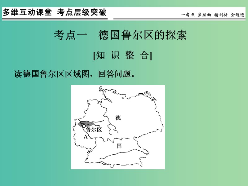 高考地理一轮复习 第十章 区域可持续发展 第四节 德国鲁尔区的探索课件 中图版.ppt_第3页