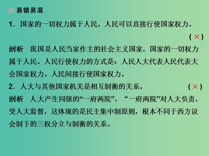 高考政治 第二部分 专题七 发展社会主义民主政治课件.ppt_第3页