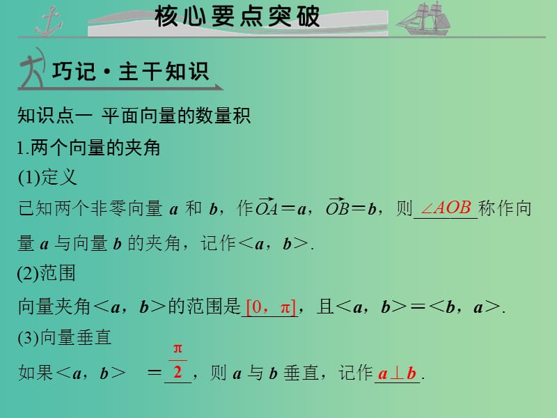 高考数学复习 第五章 第二节 平面向量的数量积及其应用课件 文.ppt_第3页