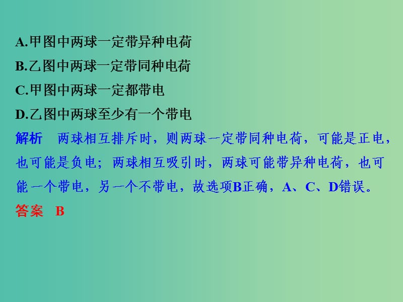 高考物理二轮复习 专题四 静电场 第14课时 电场力的性质课件.ppt_第3页