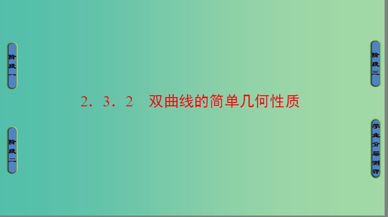 高中数学 第二章 圆锥曲线与方程 2.3.2 双曲线的简单几何性质课件 新人教A版选修2-1.ppt_第1页