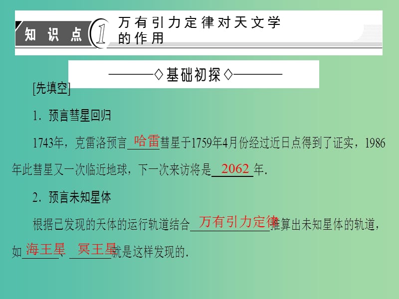 高中物理 第3章 万有引力定律 3 万有引力定律的应用课件 教科版必修2.ppt_第3页