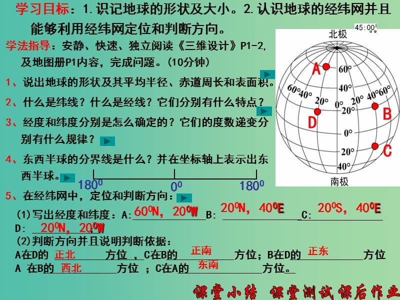 高二地理 区域地理 地球 经纬网复习课件.ppt_第2页