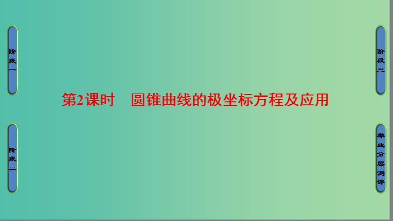 高中数学4.2曲线的极坐标方程2曲线的极坐标方程的意义2圆锥曲线的极坐标方程及应用课件苏教版.ppt_第1页