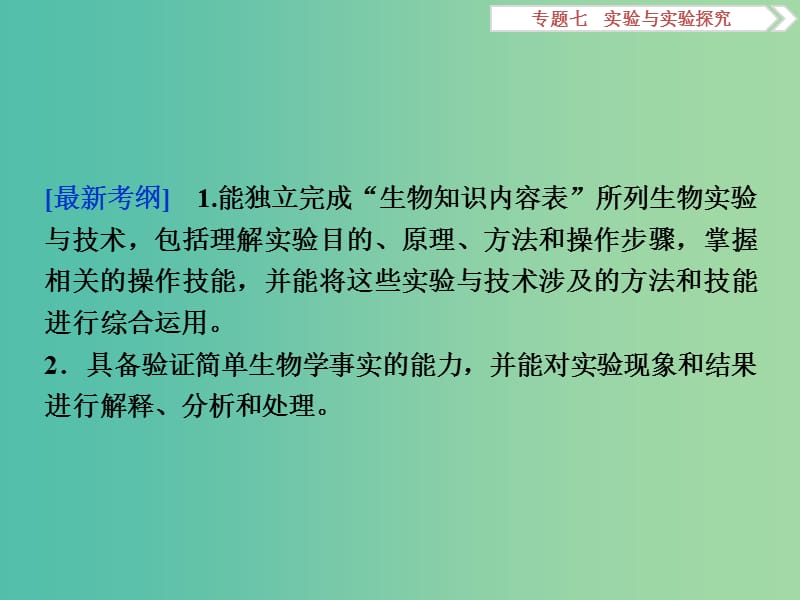 高考生物二轮复习 第一部分 专题七 实验与实验探究 命题源15 教材基础实验课件.ppt_第3页