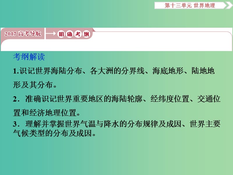 高考地理总复习 第四部分 区域地理 第十三单元 世界地理 第34讲 世界地理概况课件 鲁教版.ppt_第3页