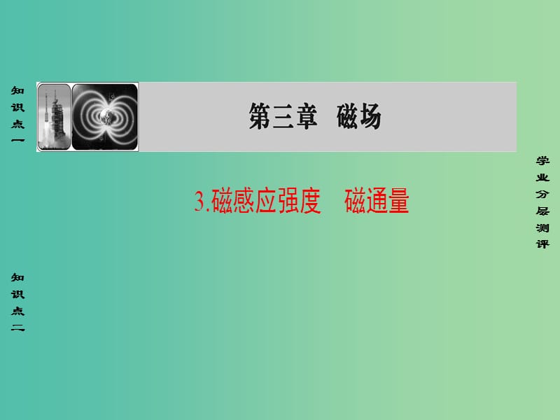 高中物理 第3章 磁场 3 磁感应强度 磁通量课件 教科版选修3-1.ppt_第1页