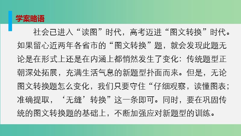 高考语文大二轮总复习 问题诊断借题突破 第六章 16仔细观察准确提取“无缝”转换课件.ppt_第2页