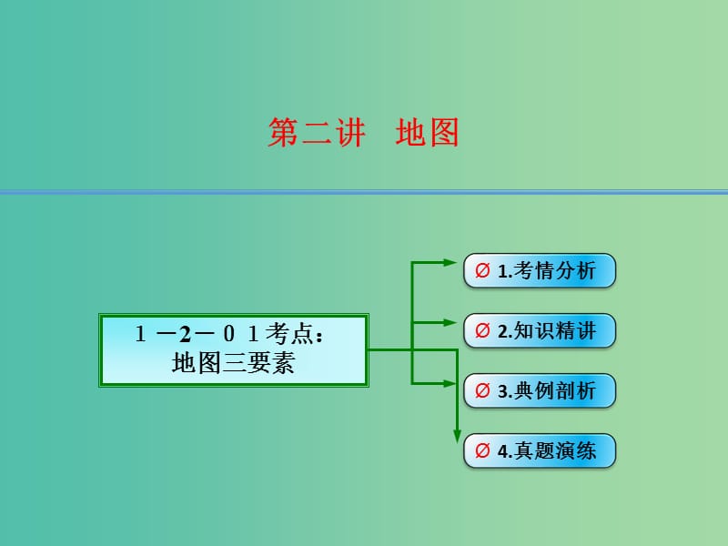 高考地理大一轮总复习 1.2.1地图三要素课件.ppt_第1页