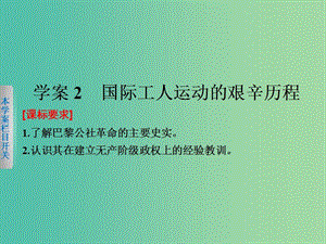 高中歷史 專題八 2 國(guó)際工人運(yùn)動(dòng)的艱辛歷程課件 人民版必修1.ppt