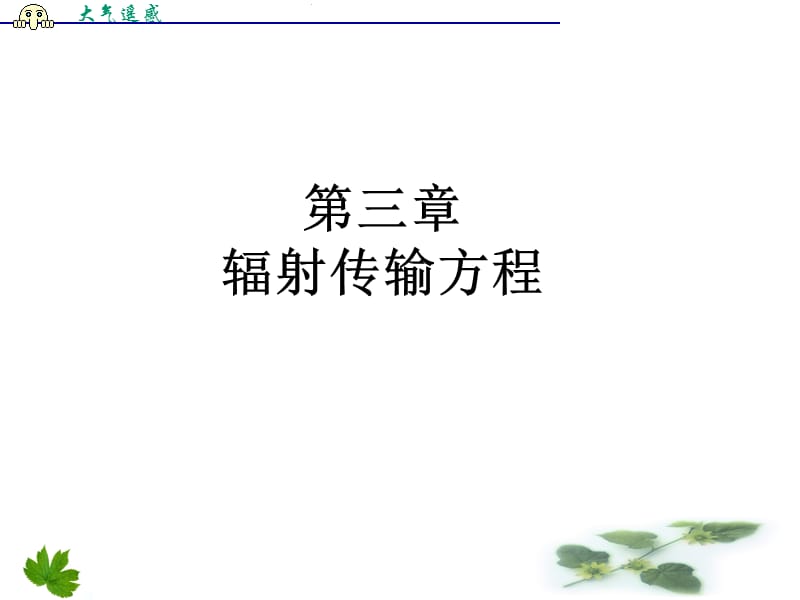 《辐射传输方程》PPT课件.ppt_第1页