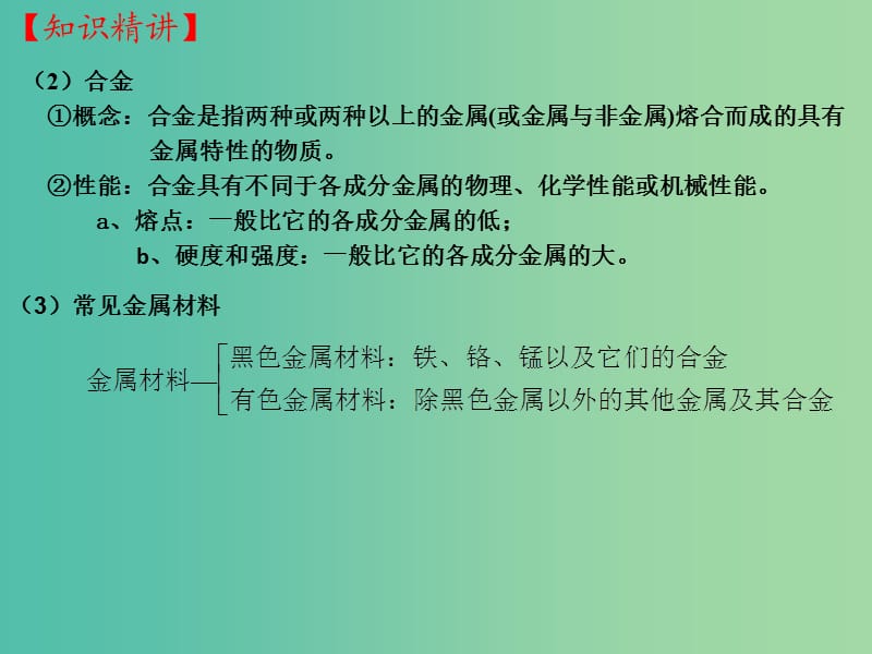 高三化学一轮复习 3.7 开发利用金属矿物和海水资源课件.ppt_第3页