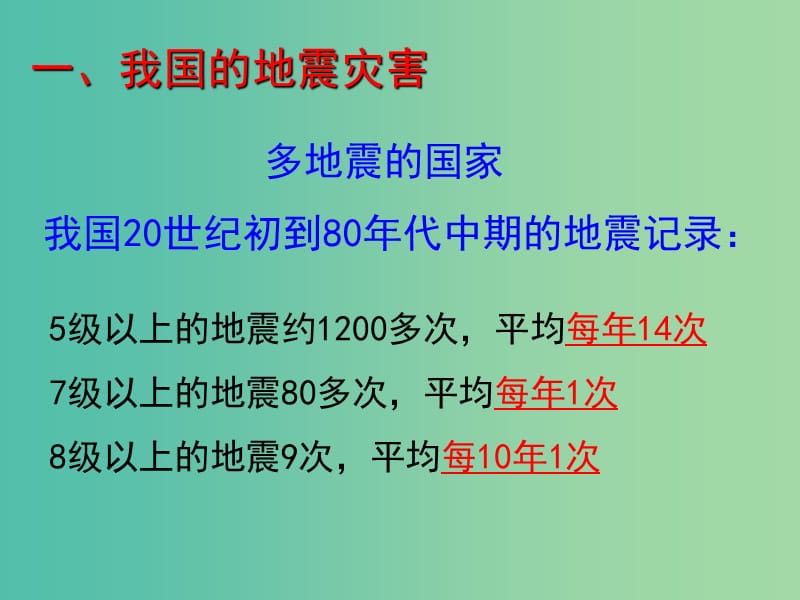 高中地理 23我国的地震、泥石流与滑坡课件 湘教版选修5.ppt_第2页