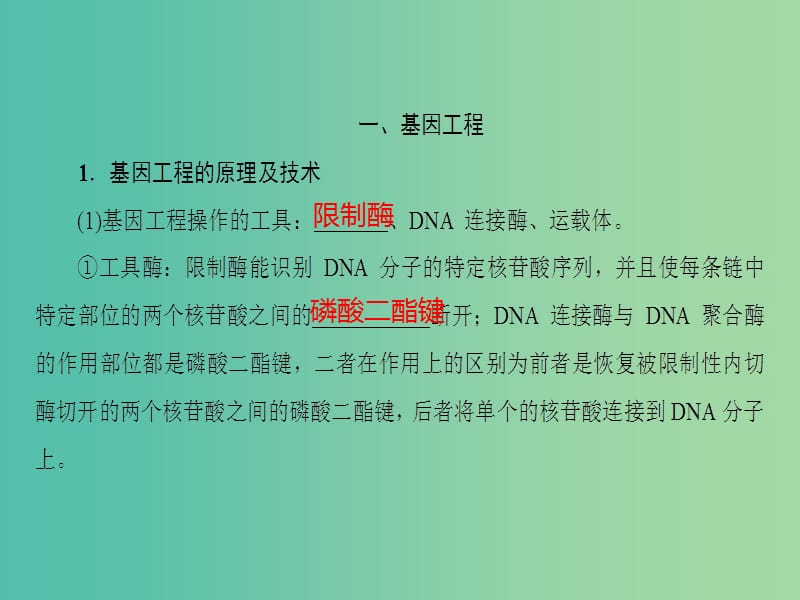 高考生物二轮复习 第3部分 回扣10 现代生物科技专题课件.ppt_第2页