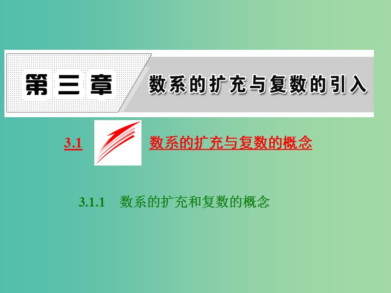 高中数学 3.1.1 数系的扩充和复数的概念课件 新人教A版选修2-2.ppt_第1页