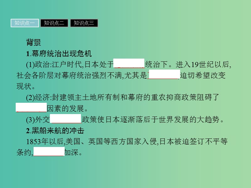 高中历史第四单元工业文明冲击下的改革第14课日本近代化的起航课件岳麓版.ppt_第3页