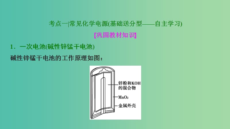 高考化学大一轮复习第六章化学反应与能量第22讲化学电源电极反应式的书写考点探究课件.ppt_第3页