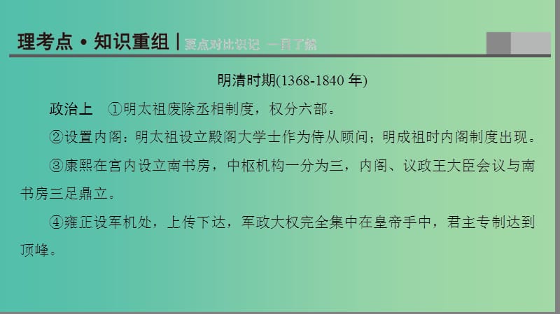 高考历史二轮专题复习与策略 第1部分 古代篇 第3讲 明、清前期课件.ppt_第3页