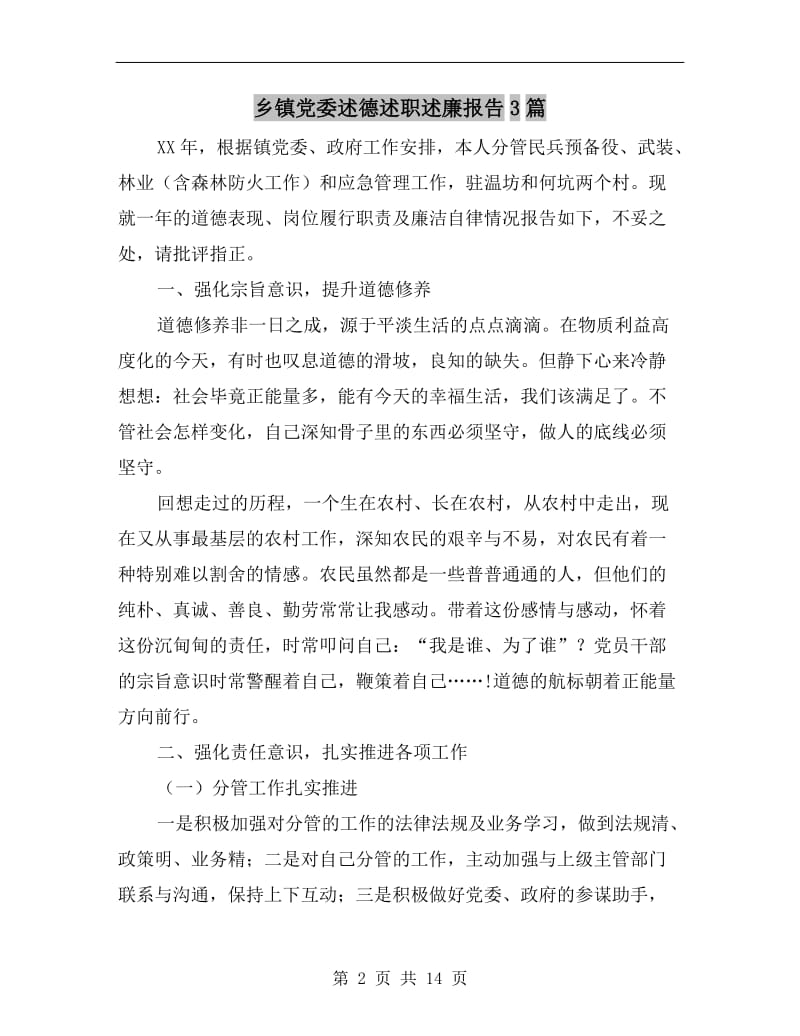 乡镇党委述德述职述廉报告.doc_第2页