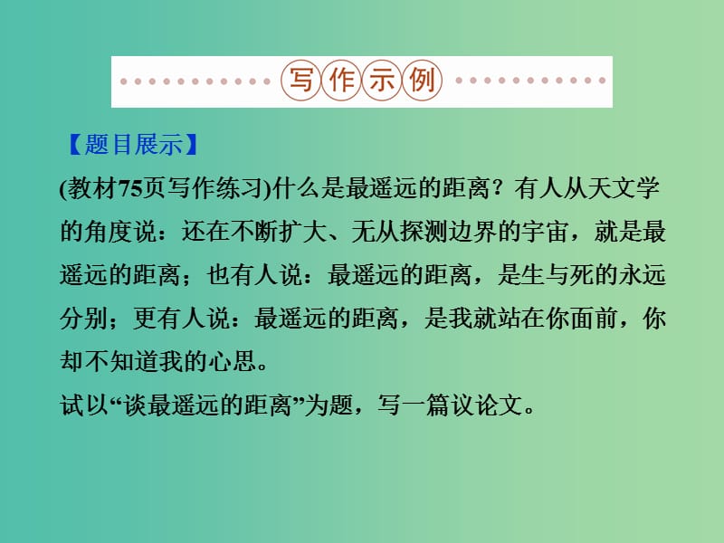 高中语文 第一单元 单元写作 多思善想 学习选取立论的角度课件 新人教版必修3.ppt_第2页