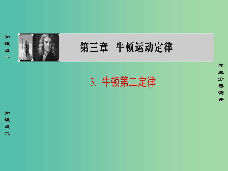 高中物理 第3章 牛顿运动定律 3 牛顿第二定律课件 教科版必修1.ppt_第1页