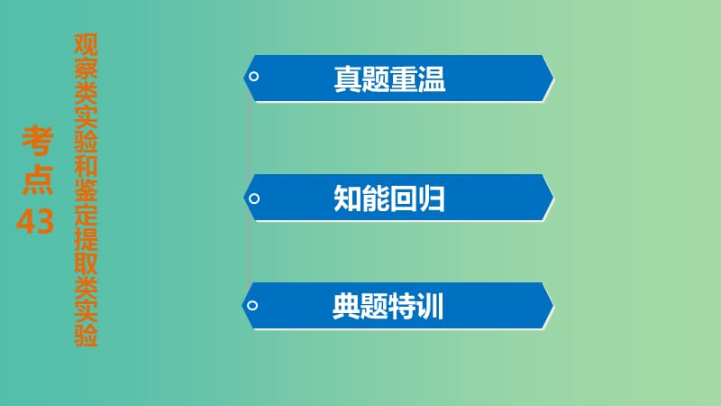 高考生物二轮专题复习 专题14 教材基础实验课件.ppt_第3页