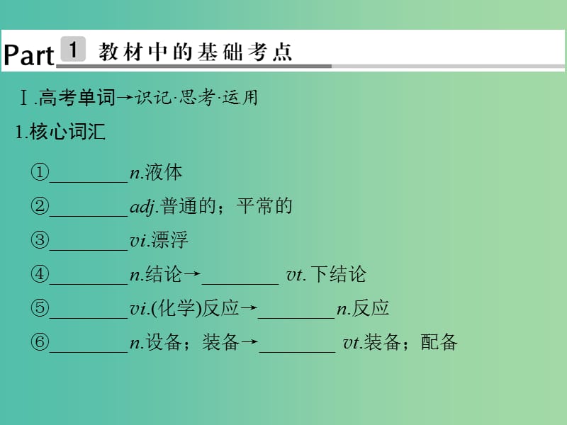 高考英语大一轮复习第1部分基础知识考点Module5ALessoninaLab课件外研版.ppt_第2页