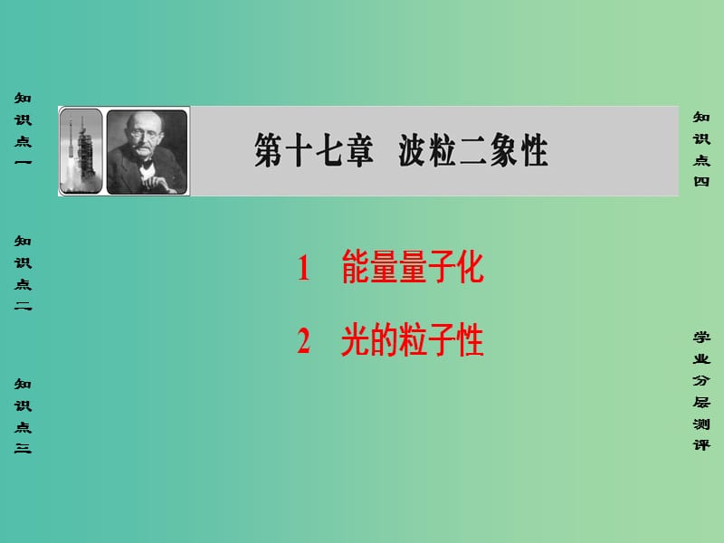 高中物理 第17章 波粒二象性 1 能量量子化 2 光的粒子性课件 新人教选修3-5.ppt_第1页